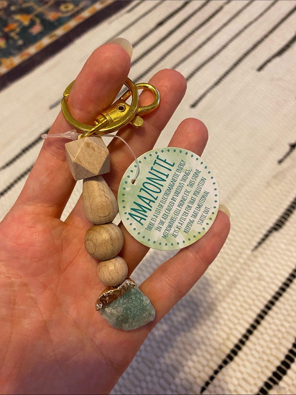 Raw Amazonite Purifying Crystal Charm